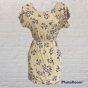 Bordeaux Anthropologie Floral Print Dress